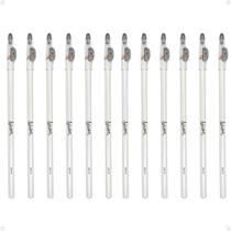 Kit Luisance: 12 Lápis Para Olhos Branco com Apontador Ref. L887-w