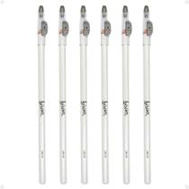 Kit Luisance: 6 Lápis Para Olhos Branco com Apontador Ref. L887-w Kit Luisance: 6 Lápis Para Olhos Branco com Apontador Ref. L887-w