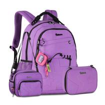 Kit Luluca Mochila com Lancheira e Estojo Cores Modernas Kit Luluca Mochila com Lancheira e Estojo Cores Modernas
