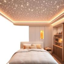 Kit Luminado 300 Fibra Ótica Rgb Estrelado Luzes