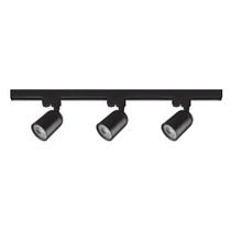 kit Luminária De Sobrepor Trilho De 1M + 3 Spots 5w 3000K + Conector Luminatti kit Luminária De Sobrepor Trilho De 1M + 3 Spots 5w 3000K + Conector Luminatti