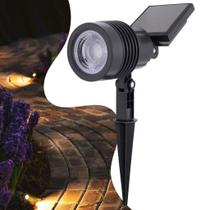 Kit Luminária Espeto Jardim Solar 12w IP65 Super Led Energia Spot Es02 Cor de Luz Quenteverde Cor de Luz:Branco Quente