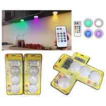 Kit Luminária Lâmpada Led Spot Sem Fio Controle Remoto