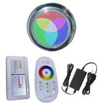 Kit LUMINARIA PARA PISCINA HIPER LED 15W INOX 316 RGB ROSCA