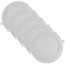 Kit Luminária Plafon LED Redondo de Embutir 18W - 6500K Com 5 Unidades (520,0008) - Noll LED Kit Luminária Plafon LED Redondo de Embutir 18W - 6500K Com 5 Unidades (520,0008) - Noll LED