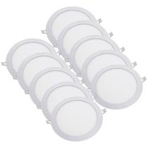 Kit Luminária Plafon LED Redondo de Embutir 24W - 4000K Com 10 Unidades (520,0044) - Noll LED Kit Luminária Plafon LED Redondo de Embutir 24W - 4000K Com 10 Unidades (520,0044) - Noll LED