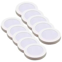 Kit Luminária Plafon LED Redondo de Sobrepor 24W - 4000K Com 10 Unidades (520,0052) - Noll LED