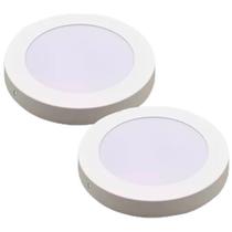 Kit Luminária Plafon LED Redondo de Sobrepor 24W - 6500K Com 2 Unidades (520,0013) - Noll LED