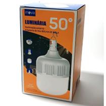 Kit Luminária Recarregável 50w ideal para casa, camping ou pesca.