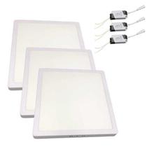 Kit Luminária Sobrepor para Apartamento Compacto 3x24W 3000k Kit Luminária Sobrepor para Apartamento Compacto 3x24W 3000k
