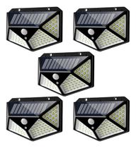 Kit luminária solar - 5 unidades