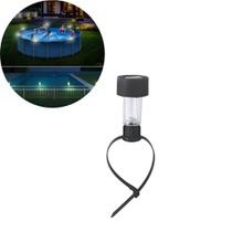 Kit Luminaria Solar Balizador Espeto Led Prata Decoração Quintal Piscina Quente 10UN 20UN 30UN