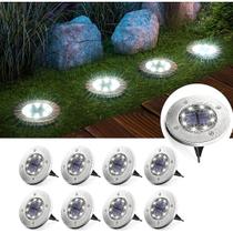 Kit Luminárias Espeto Externas LED Solar para Jardim 4 ou 8 peças Kit Luminárias Espeto Externas LED Solar para Jardim 4 ou 8 peças