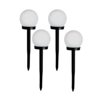 Kit Luminárias Led Baliza Solar 8 horas de operação Jardim Área Externa Redonda 2UN 4UN 6UN 8UN Sout