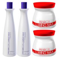 Kit Lumino Max ( Shampoo + Condicionador 1 L +2 Mascaras 250 G ) Probelle