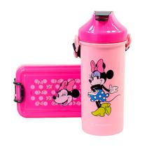 Kit Lunch Box Infantil Minnie Mouse Garrafa 500ml e Marmita 10025854 - ZonaCriativa