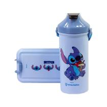 Kit Lunch Box Stitch Marmita Infantil com Talher e Garrafa Zona Criativa - 10025847