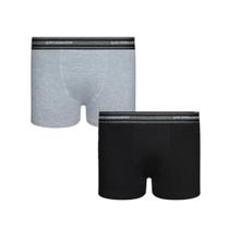 Kit Lupo 2 Cuecas Boxer De Algodão 00523 Cinza Mescla Kit Lupo 2 Cuecas Boxer De Algodão 00523 Cinza Mescla