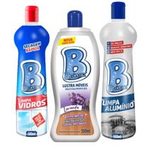 Kit Lustra Móveis, Limpa Alumínio, Limpa Vidros 500ml Barbarex Kit Lustra Móveis, Limpa Alumínio, Limpa Vidros 500ml Barbarex