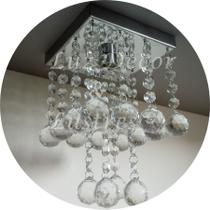 Kit Lustre De Cristal Para Lavabo Hall com Lâmpada Inclusa Kit Lustre De Cristal Para Lavabo Hall com Lâmpada Inclusa