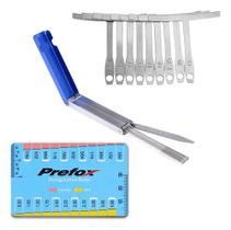 Kit Luthier Violão Limas + Régua De Ação + 9 Gabaritos Raio