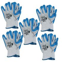 Kit Luva Algodão Palma Azul Látex M 5 Pares - MARLUVAS