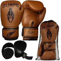 Kit Luva Boxe Muay Thai Bandagem 5 Metros Olimpo Legendary