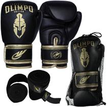 Kit Luva Boxe Muay Thai Bandagem 5 Metros Olimpo Legendary
