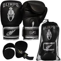 Kit Luva Boxe Muay Thai Bandagem 5 Metros Olimpo Legendary