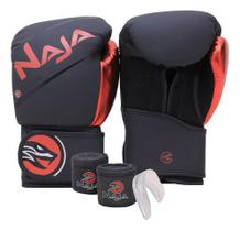 Kit Luva Boxe Muay Thai + Bandagem + Bucal Naja Extreme Kit Luva Boxe Muay Thai + Bandagem + Bucal Naja Extreme