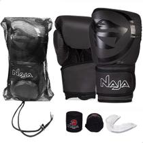 Kit Luva Boxe / Muay Thai - Black Naja