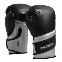 Kit Luva Boxe/Muay Thai Pretorian Bandagem & Bucal Elite Prata 14OZ