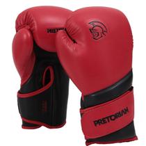 Kit Luva Boxe/Muay Thai Pretorian Bandagem & Bucal Elite Vermelho 12OZ