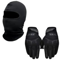 Kit Luva Cano Curto Fit X11 Touca Ninja Balaclava Poliester