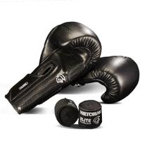 Kit Luva De Boxe E Muay Thai + Bandagem Pretorian Elite