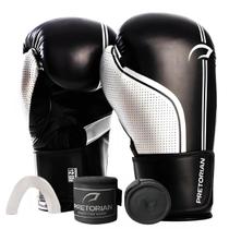 Kit Luva De Boxe E Muay Thai First FX1 + 1 Par de Bandagens + 1 Protetor Bucal - Pretorian Kit Luva De Boxe E Muay Thai First FX1 + 1 Par de Bandagens + 1 Protetor Bucal - Pretorian