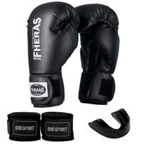 Kit Luva de Boxe Muay Thai Fheras + Bandagem 2,5m + Bucal Kit Luva de Boxe Muay Thai Fheras + Bandagem 2,5m + Bucal