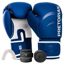 Kit Luva De Boxe Muay Thai First FX2 Bandagem Bucal Pretorian Kit Luva De Boxe Muay Thai First FX2 Bandagem Bucal Pretorian