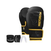 Kit Luva De Boxe Muay Thai Fx2 Bandagem + Bucal - Pretorian