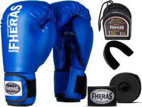 Kit Luva De Boxe Muay Thai Mma Bandagem Bucal 16Oz ul