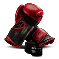 Kit Luva De Boxe/Muay Thai Pretorian Elite Com Bandagens 3.5M - 16OZ