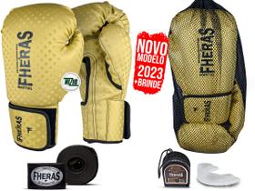 Kit Luva De Boxe Muay Thai PRO Resistente Bandagem Bucal MMA