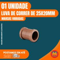 Kit Luva de Correr Soldável 25mm x 20mm PVC Marcas Variadas (Krona, Tigre, Amanco, Viqua e semelhante
