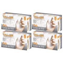 Kit Luva De Vinil Talge Tam. G Com Pó - 4 Caixas Com 100 Unidades Cada