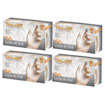 Kit Luva De Vinil Talge Tam. M Com Pó - 4 Caixas Com 100 Unidades Cada