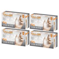 Kit Luva De Vinil Talge Tam. P Com Pó - 4 Caixas Com 100 Unidades Cada