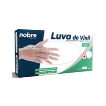 Kit Luva Descartável Vinil s/Pó - Procedimento Não Cirúrgico c/ 4 caixas - Nobre M