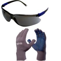 Kit Luva Epi Proteção Segurança Antiderrapante Óculos Uv Ca Pedreiro Construção Civil Obra Manutenção - Danny EPI