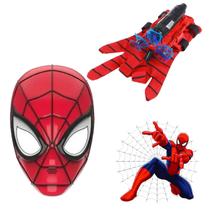 Kit Luva Homem-Aranha com Lançador de Teia e Máscara Infantil