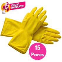 Kit Luva Latex Natural Amarela Multiuso Limpeza Proteção Quimica Segurança Kit Luva Latex Natural Amarela Multiuso Limpeza Proteção Quimica Segurança